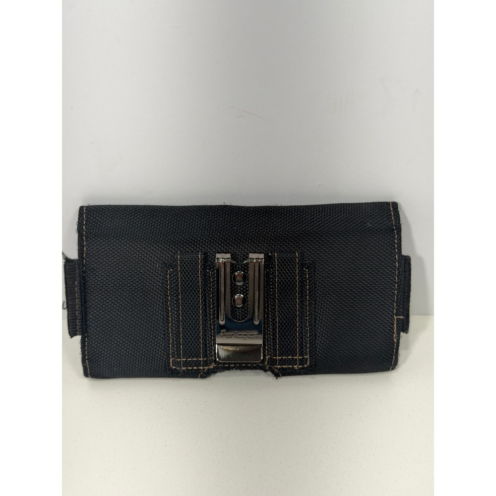 Perilogics Black Nylon Horizontal Universal Phone Holster Belt Clip Pouch Rugged